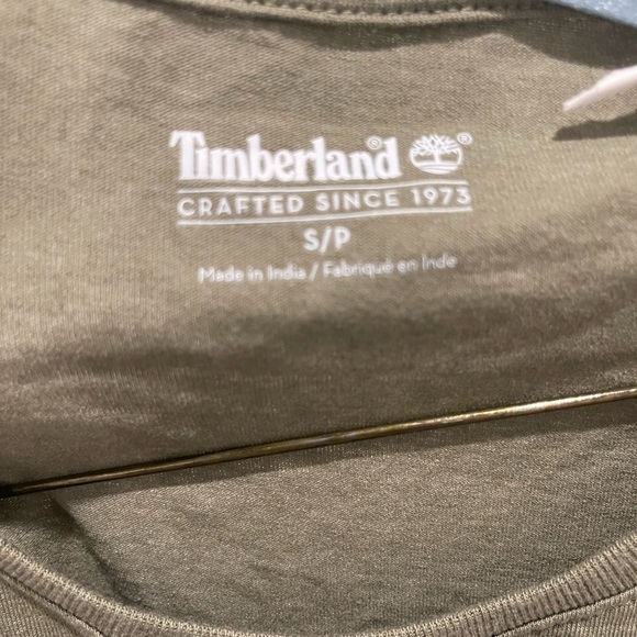 Timberland Olive Green Short Sleeve Top Size S/P - Picture 5 of 5